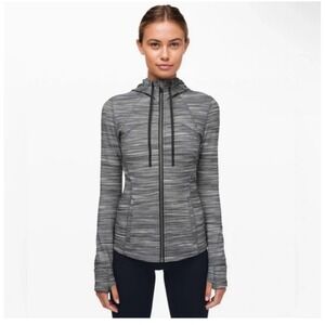 Lululemon Define Hooded Zip Jacked July Heathered Gray Size 10
